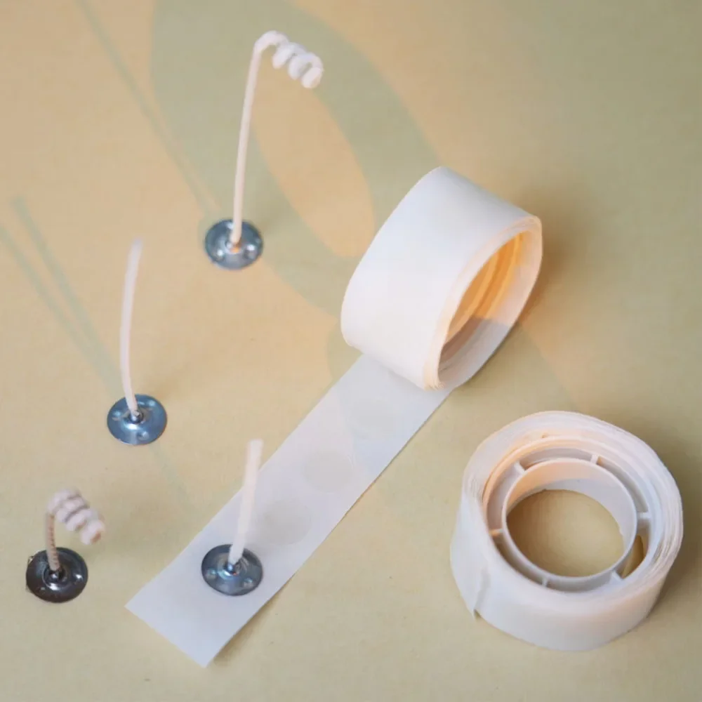 Adhesive Dot Wick - 100 Dots/Roll Candle Wick Stickers 10mm