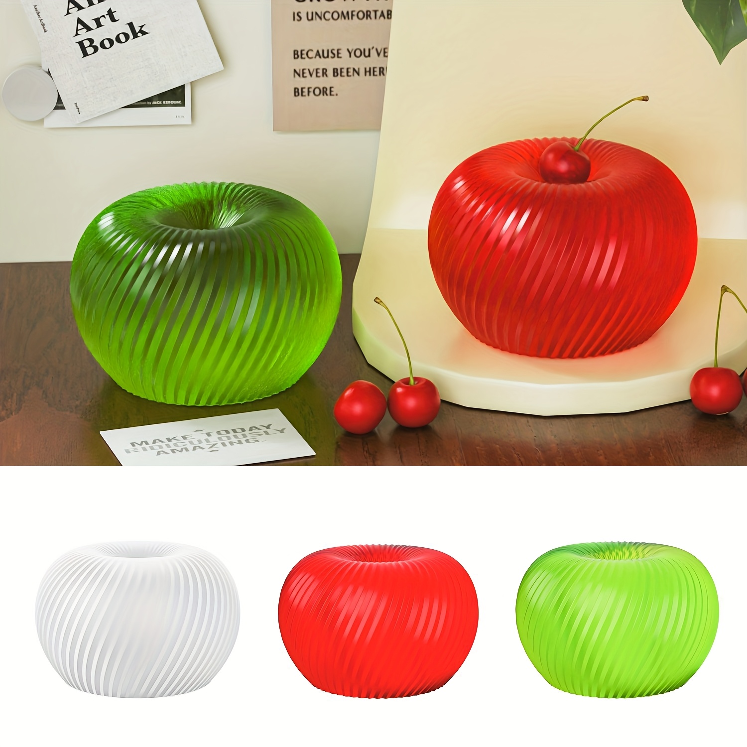 Candle Making Easy - A trendy red apple silicone mold