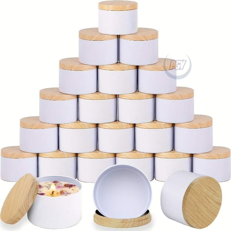 White Metal Candle Jar Candle  - Candle Making Jars With Lids 评论和价格