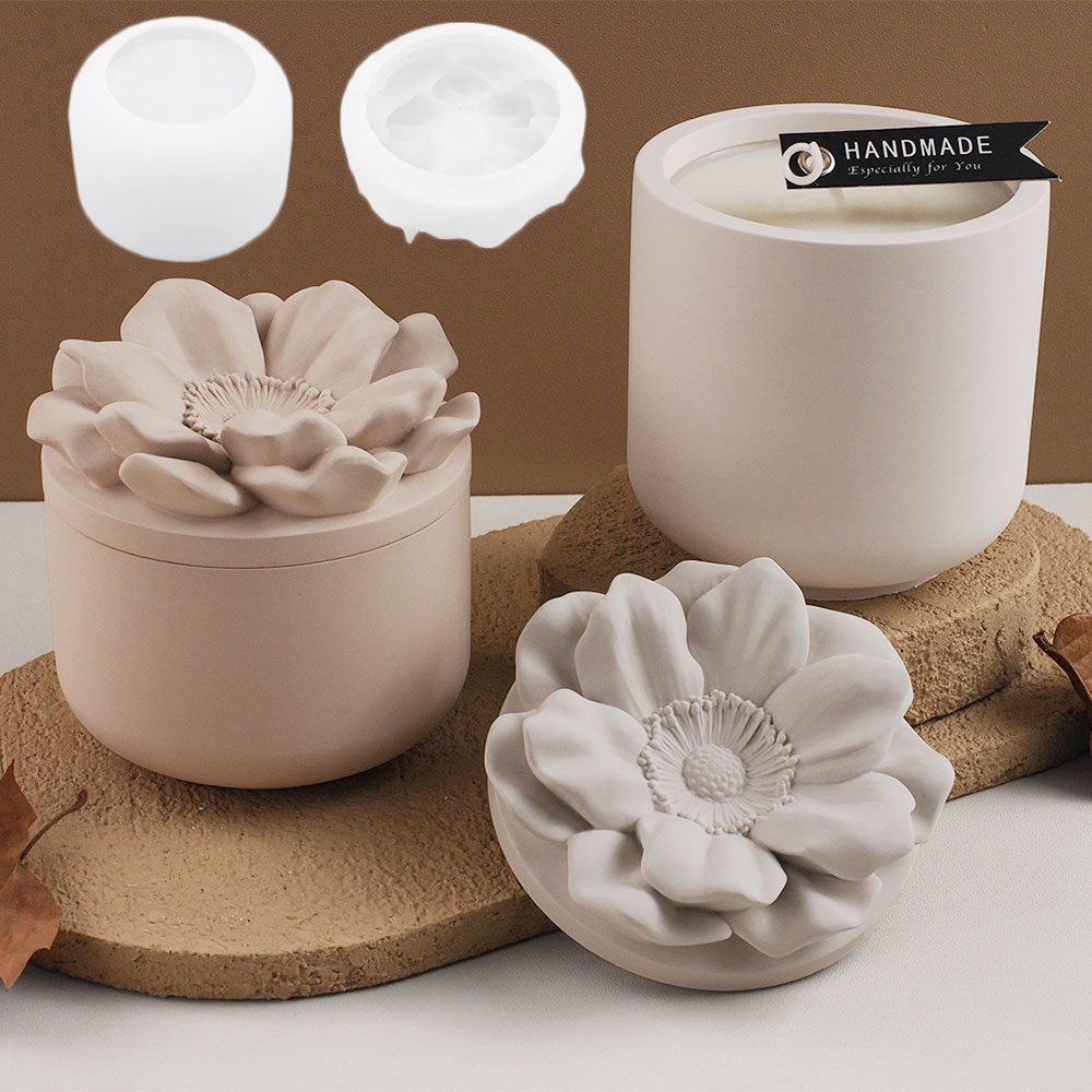 Sunflower Storage Box Silicone - Candle Making Jars With Lids 评论和价格