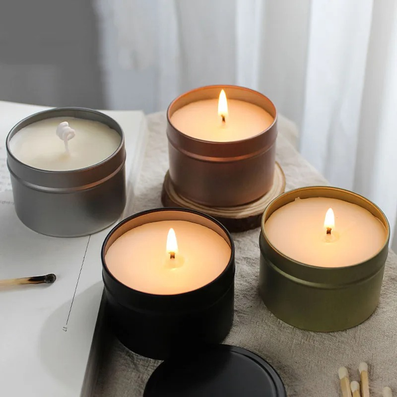 Round Aluminum Candle Tins wit - Candle Making Jars With Lids 评论和价格