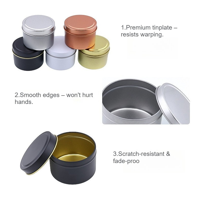 Round Aluminum Candle Tins wit - Candle Making Jars With Lids 评论和价格