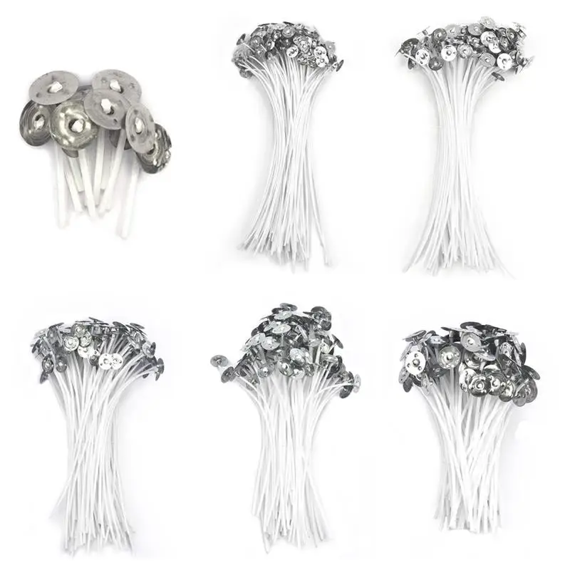 100/50pcs Smokeless Candle Wic - Cotton Wick Pre Tabbed 评论和价格