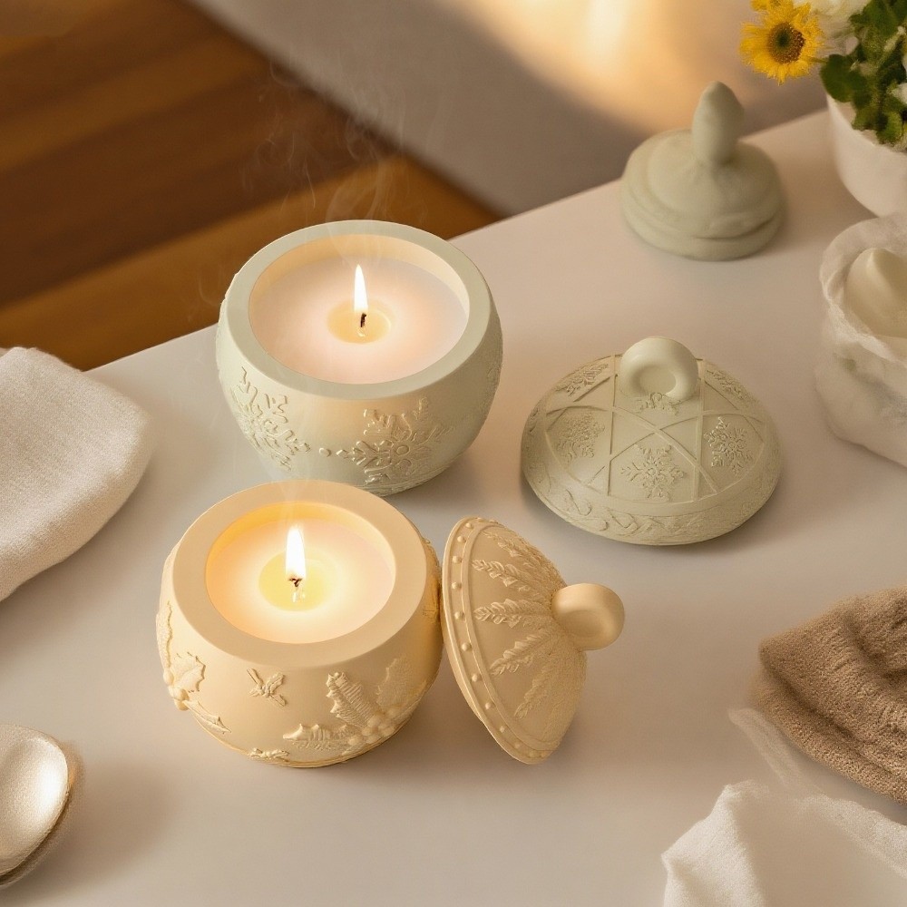 New Silicone Candle Jar Mold 3 - Candle Making Jars With Lids 评论和价格