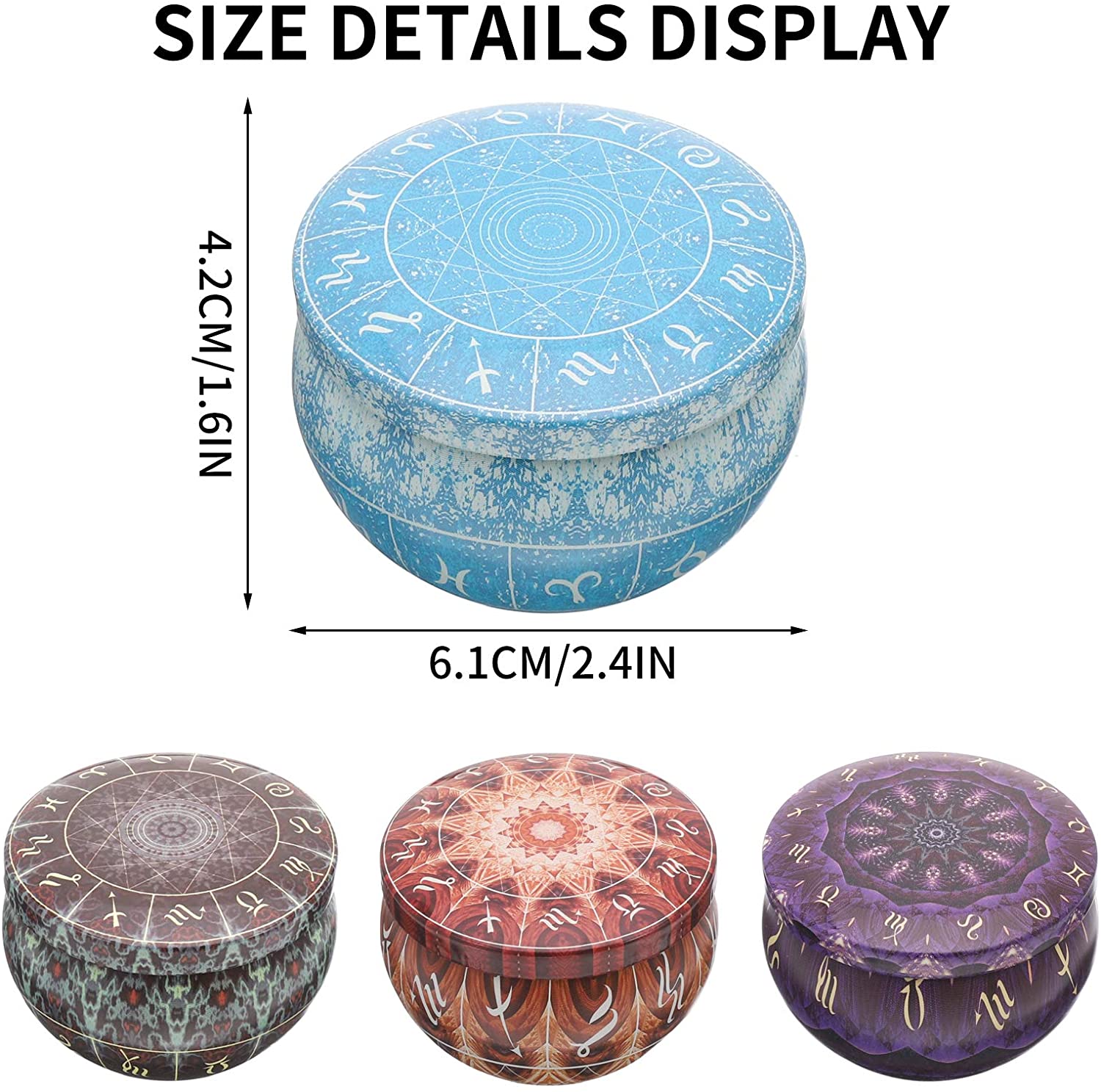 12 pack Candle Tins Round Cand - Candle Making Jars With Lids 评论和价格