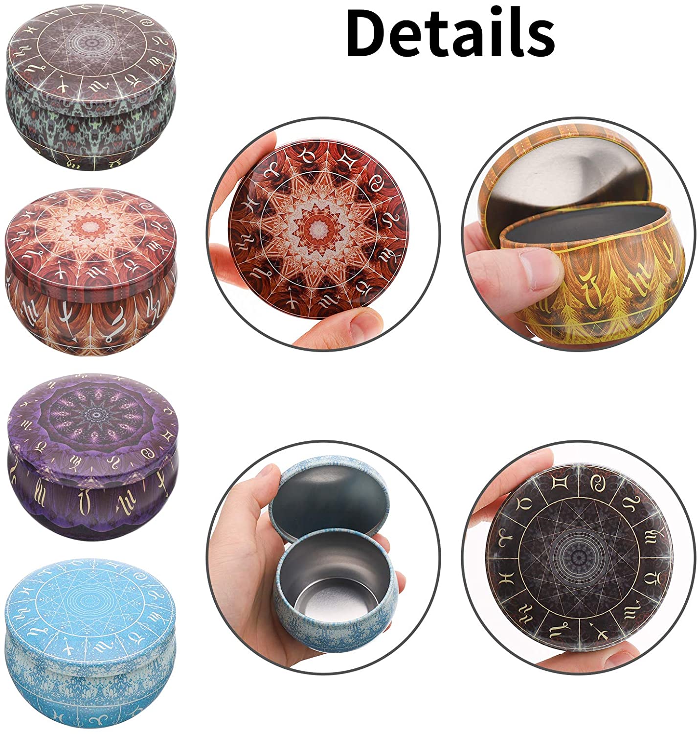 12 pack Candle Tins Round Cand - Candle Making Jars With Lids 评论和价格