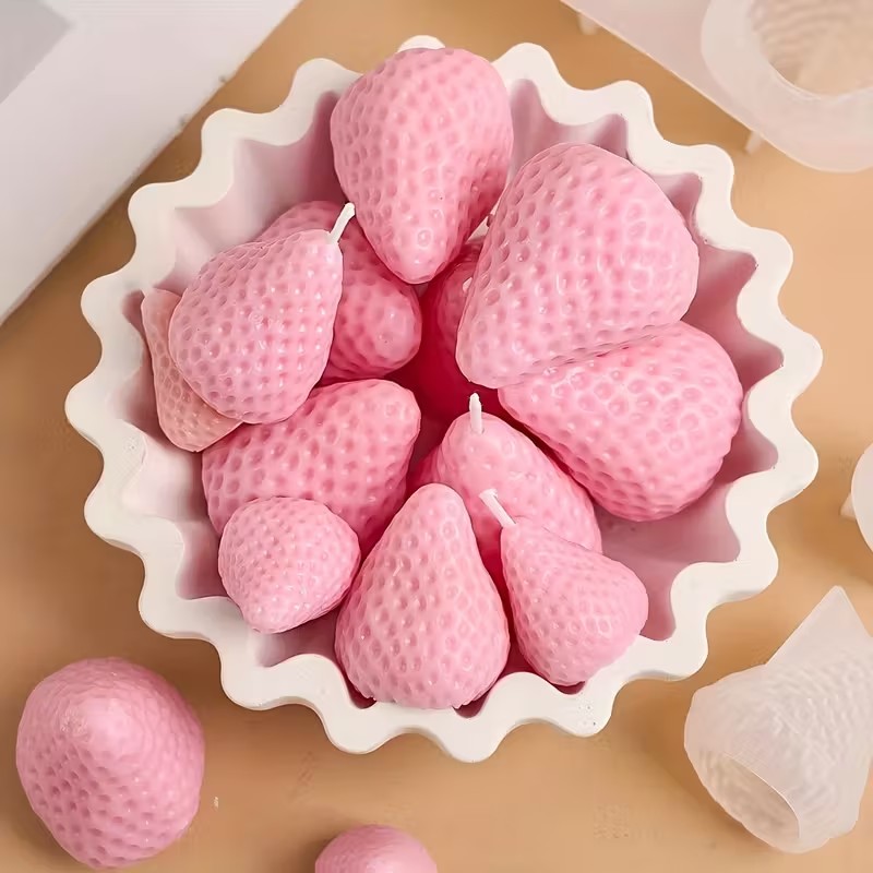 Strawberry Silicone Candle Mol - Candle Making Diy 评论和价格