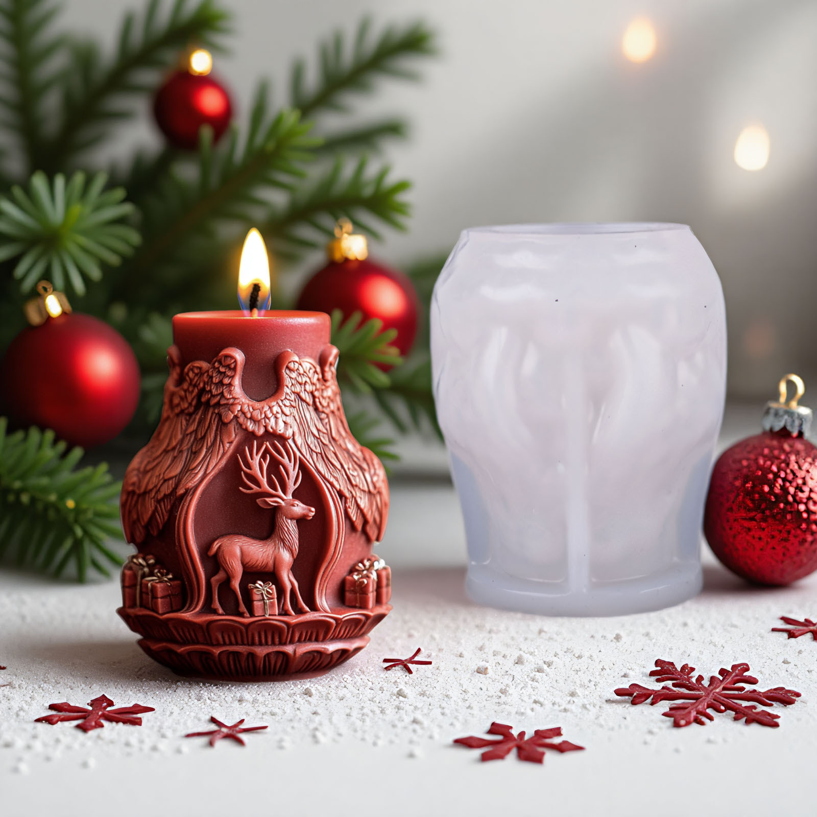 Santa Claus and Elk Candle Mak - Candle Making Diy 评论和价格