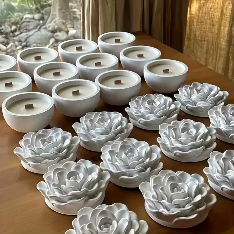 top quality 3d rose flower can - Candle Making Jars With Lids 评论和价格