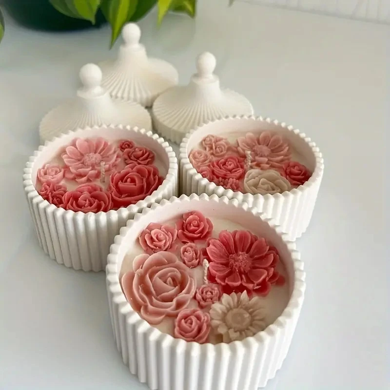 1 Set Silicone Candle Jar Mold - Candle Making Jars With Lids 评论和价格