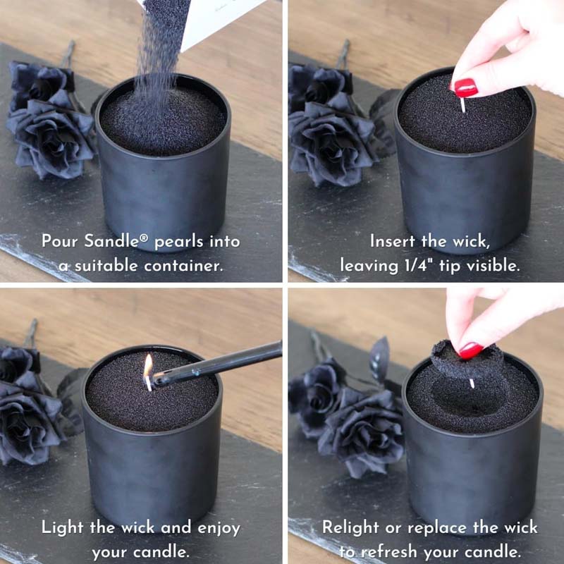 Black Candle Sand with Wick, 2 - Candle Making Easy 评论和价格
